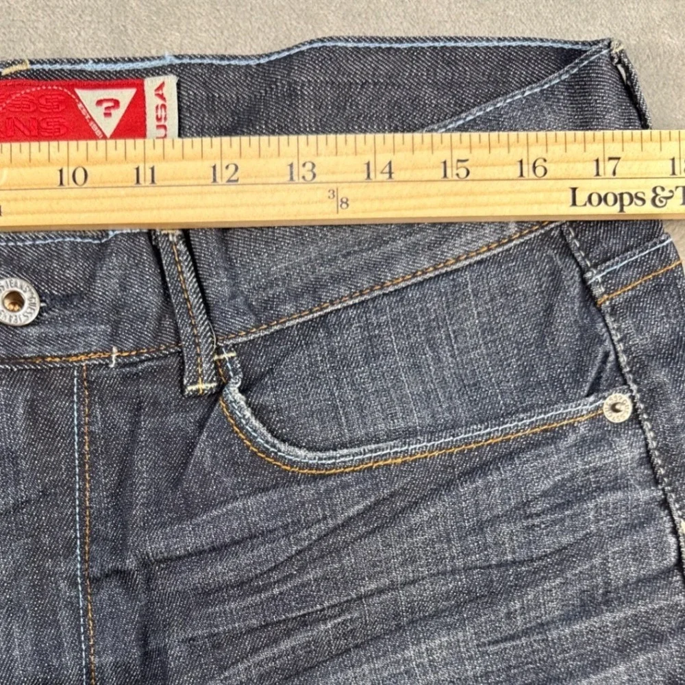 Guess Jeans USA Mens 33 Dark Wash Indigo Straight Leg Denim Pants New